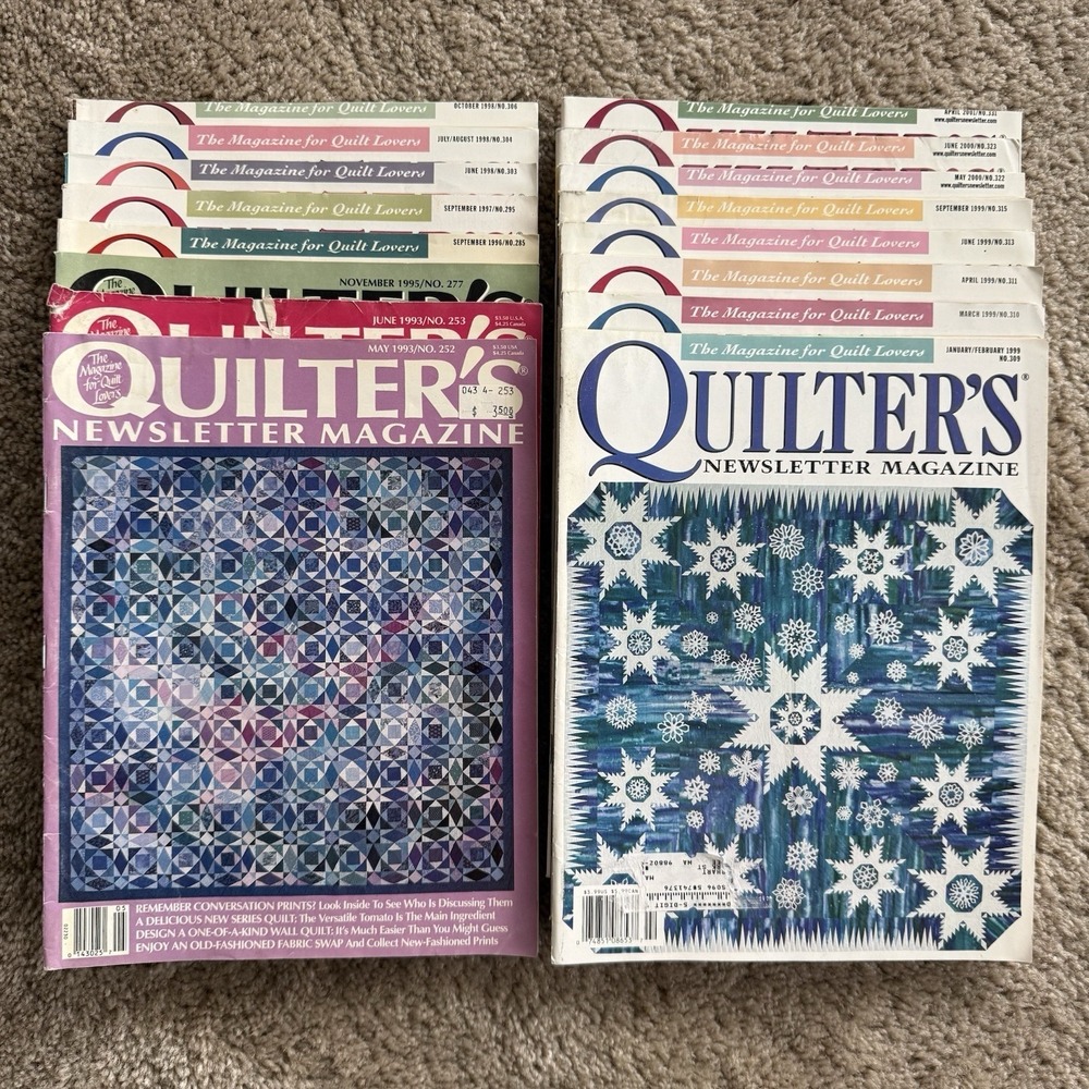 Vintage Quilters Newsletter Magazine Master Bundle Lot 16 Pack Block Patterns